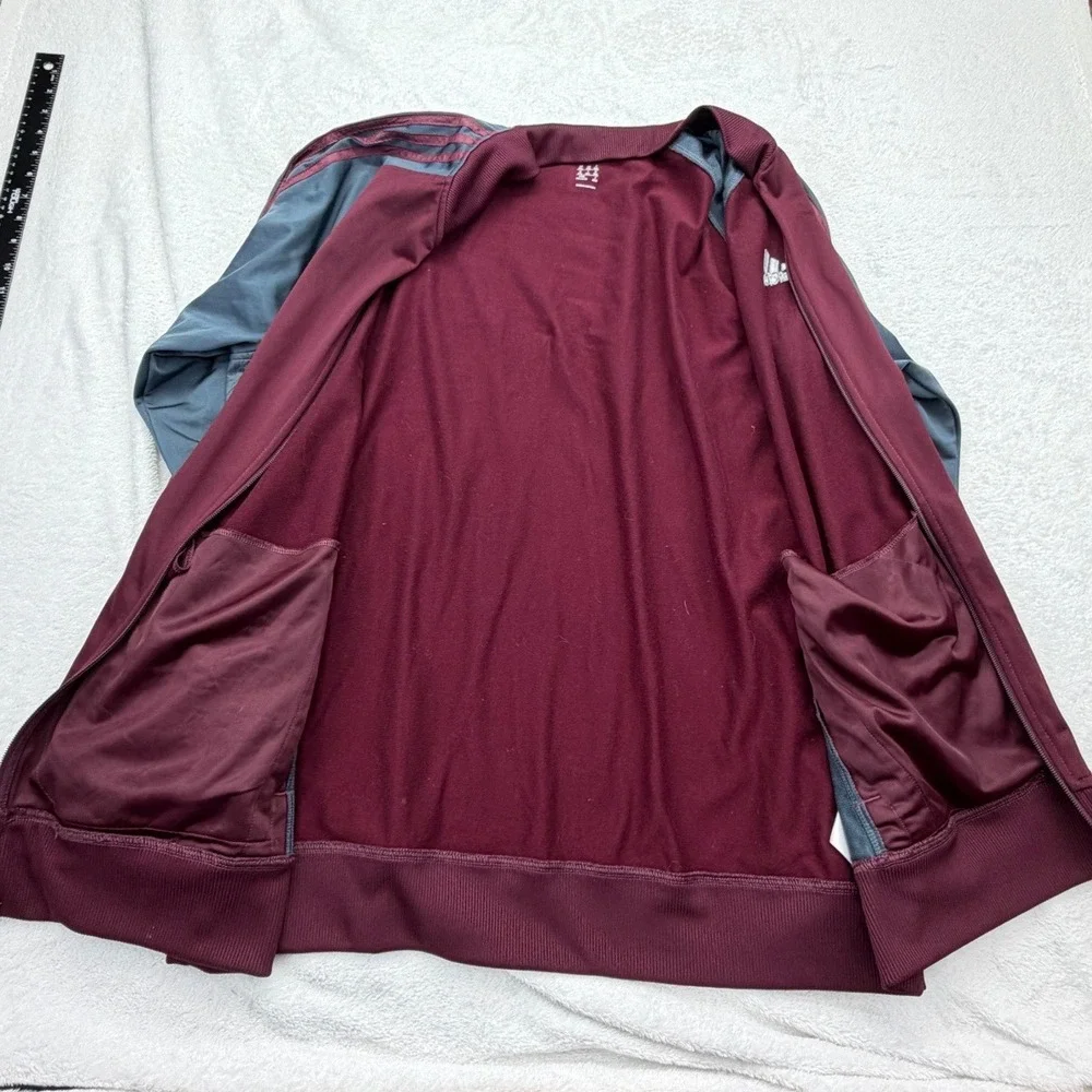 Adidas Track Jacket Mens 2XL Full Zip 3-Stripe Color Block Athletic Bomber